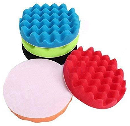 Yosoo, Politur-Set, 7-teilig, 12,7, 15,6, 17,8 cm, Polierschwämme mit dem M14-Bohr-Adapter