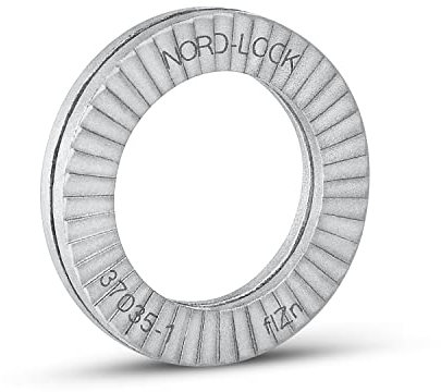 Original Nord-Lock Stahl Keilsicherungsscheiben NL18 für M18. d (mm): 19,5 - D (mm): 29 - T (mm): 3,4