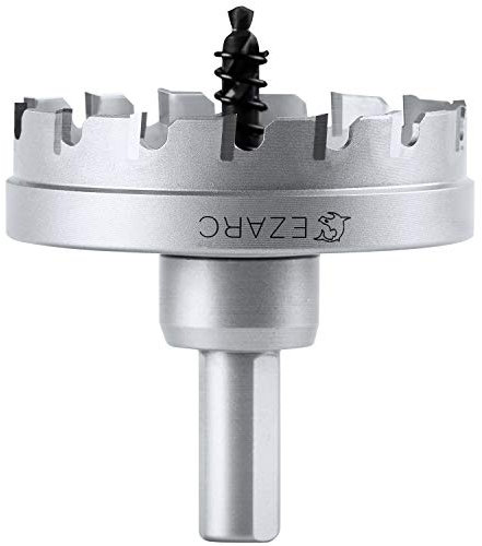 EZARC Lochsäge Hartmetall-Bohrer, leistungsfähiger Lochöffner ideal für Löchern in Edelstahl und Metall, 80mm