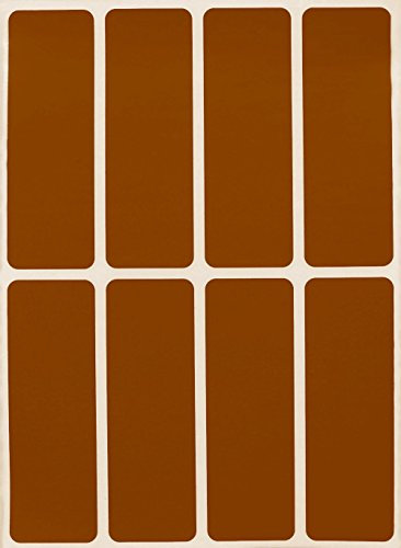 Etiketten Braun 76 mm x 25 mm Sticker – 7,5 cm x 2,5 cm viereckige Aufkleber 120 Stück von Royal Green