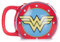 Wonder Woman DC Comics Tasse Schild rot/blau/gelb, bedruckt, aus Keramik, Fassungsvermögen ca. 320 ml..