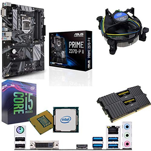 Components4All Intel Coffee Lake Core i5 9600K 3.7GHz (4.6GHz Turbo) CPU, ASUS Prime Z370-P II Motherboard & 8GB 3200MHz Corsair DDR4 RAM Pre-Built Bundle