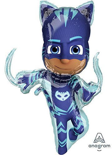 Folienballon * PJ Masks - Catboy * als Deko für Kindergeburtstag und Motto-Party | Größe: 93cm | Partydeko Kinder Dekoration Pyjamahelden Superhelden TV Fernsehen Serie Mottoparty Ballon XXL groß