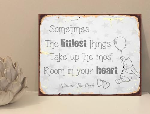 Winnie The P Room in Heart Inspired By Walt D Quote House Novelty Metal Plaque Sign Gift