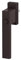Fenstergriff Fensterolive Rasterolive Kindersicherung Druckknopf Modell Hanna verschiedene Farben (Braun - RAL 8019)