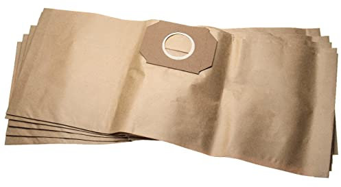 vhbw 5X Staubsaugerbeutel kompatibel mit Thomas Junior 1216, 1416, 1516 Staubsauger - Papier, 61,3cm x 24.1cm, braun
