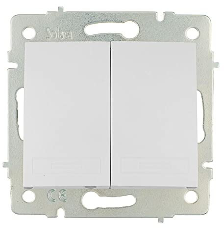 DOBLE CONMUTADOR/INTERRUPTOR 10AX250V MARCO APARTES.EUROPA SOLERA