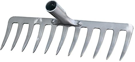 Cabilock 1stk Mährechen Gartenrechen Aus Metall Landwirtschaft Rechen Gartenhand Garten Rasenrechen Hacke Kopf Fächerbesen Gartenkultivator Rechen Drahtbesen Kind Eisen Ersatzkopf Handheld