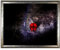 arte-tuo Bilderrahmen Rubin + 70x100 cm + Blau Gold + entspiegeltem Antireflex Kunstglas + Puzzle Kunstdruck Poster