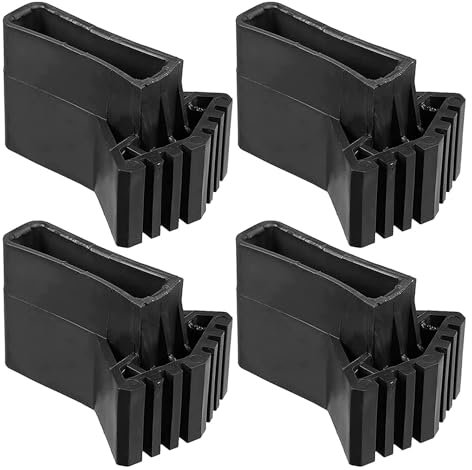 NC Plastic Non-Slip Extension Ladder Feet, Black, Pack of 4