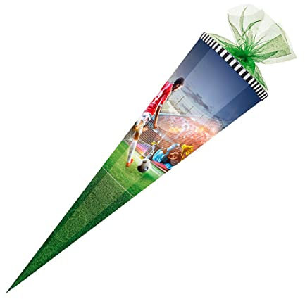 Schultüte / Zuckertüte / 85cm / eckig / Fußball