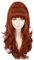 Yuehong Lange Ingwer Wellige Frauen Perücke 60er 70er Jahre Große Bouffant Bienenstock Cosplay Kostüm Perücke Hitzebeständige Synthetische Fasern Haare Fluffy Durable Weiche