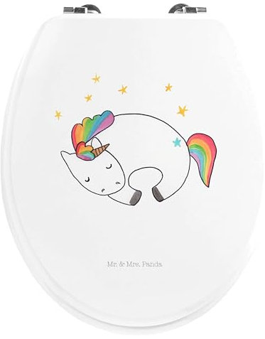 Mr. & Mrs. Panda Motiv WC Sitz Einhorn Nacht - Geschenk, Toilettendeckel, WC-Sitz, Realität, Unicorn, Einhörner, Ruhe, Klodeckel, Freundin,