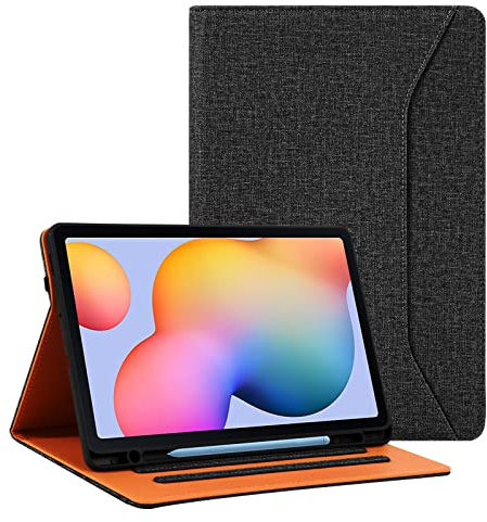 Vakarey Funda para Tablet Samsung Galaxy Tab S6 Lite 10.4 Pulgadas con Soporte para bolígrafo,Funda para Samsung Tab S6 Lite 2022,Negro