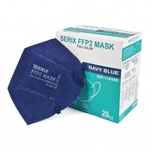 Fiducia NFW FFP2 Atemschutzmasken 25 Stück 4-lagig für Mund & Nase schützende dreilagige Gesichtsmaske Masken aus 100% wasserdichten Materialien mit strapazierfähigen Ohrschlaufen