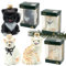 Lauschaer Christbaumschmuck - 3fach Sortiert mit 3 versch. Katzen mit Glitter - Dekor und Goldkrönchen, Größe je Katze ca. 8 cm