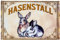 Wetterfestes 30 x 20 cm Alu-Dibond Hasenstall, Hasen, Bauernhof Deko Metallschild