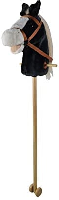 Tachan - Cabeza de Caballo con Palo Deluxe - con Sonidos y ruedines para facilitar el Deslizamiento - Caballo de Juguete para niños y niñas - Color Negro - 90cm de Altura (CPA Toy Group 727T00730)