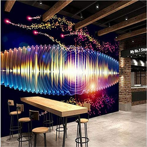 Mural Photo Wallpaper - Color Rhythm Music - Peel And Stick Wallpaper - 3D Self-Adhesive Mural - 3D Bedroom Wall Sticker Wallpaper - 3D Wall Art Poster Picture Removable Wall Photos 250 x 175 cm