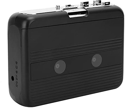Lecteur de Bande Portable, Lecteur de Bande, Lecteur de Cassette Radio FM avec Fonction AutoReverse Compact et Léger (Le Noir)