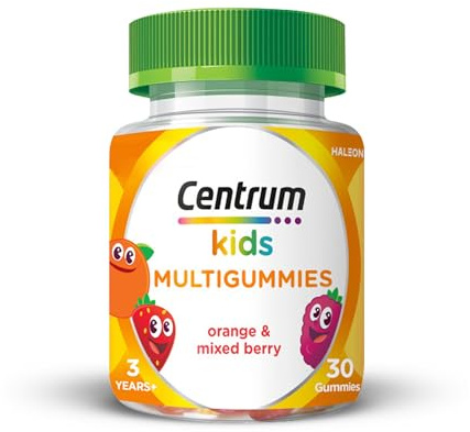 Centrum Kids Orange and Mixed Berry Multivitamin Gummies, 30 Pack | Kids multivitamin gummies, orange and mixed berry, vitamin C and D, immunity support, chewable, for children 4 plus