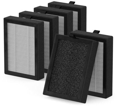 LV-H128 Replacement Filter for LEVOIT LV-H128, PUURVSAS (HM669A), ROVACS (RV60) Air Cleaner Purifier, LV-H128-RF, 6 Pack