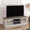 Galano Sufly 2-Door TV Unit – Entertainment Center for TVs up to 55 – TV Stand Cabinet with Large Storage for Living Room – Light Grey/Oak Finish