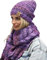 Alur Mütze Damen Beanie mit Schal Set Wintermütze Strickmütze - Warme Elastisch Elegant Winter Mütze Schal EKO - Weiches Garn Stilvoll Universell Warm (WZ2)