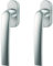 Fenstergriff Roto Samba natursilber mit Schrauben Vierkantstift 7 x 32 mm (Packung mit 2)