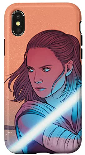 iPhone X/XS Star Wars Illustrated Rey with Lightsaber Case