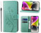 KRAFTCARE Handyhülle für iPhone 14 Hülle, für iPhone 14 Hülle mit Kartenfach Geld Slot Ständer Magnetic Closure, Flip Case Leder Schutzhülle Tasche Handyhülle für iPhone 14 Hülle, Grün