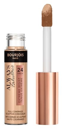 Bourjois, Always Fabulous Concealer, 350 Light Sand, Concealer, Concealer, Hohe Deckkraft, 24h Halt, Hyaluronsäure, 10 ml