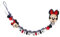 Attache tétine modèle Minnie rouge