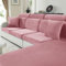 CYCMACO Velluto Copriseduta Divano Elasticizzato, Universale Copricuscini Divano Antiscivolo, Copridivano Cuscini Separati, Soft Sofa Seat Cover Lavabili(1 Posti*3, Rosa)