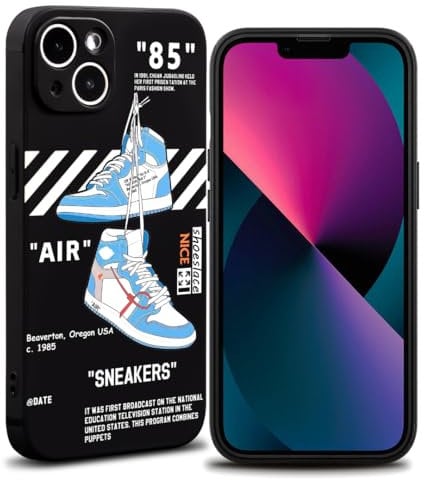 VVVLGD Cool Phone Case for iPhone 13 Case for Boys Men Aesthetic Basketball Shoes Drop-Resistant Lens Protection Sport Sneaker Street Design Shockproof Designer Cases Compatible with iPhone 13 Case
