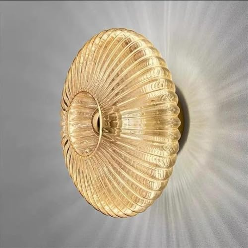 Indoor Wall Lamp Luminaires D'intérieur Simples PourLa Décoration Maison Lampes Murales Modernes Luminaires Ondulés En Verre Pour Couloirs Escaliers Et Salles À Manger Hallway Staircase Wall Sconce (