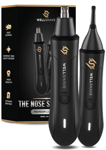Wellshave Rasoio per peli nasali 2 in 1 – Rasoio per sopracciglia e orecchie – Rasoio per peli nasali – Rasoio nasale – Rasoio per naso – Rasoio per naso