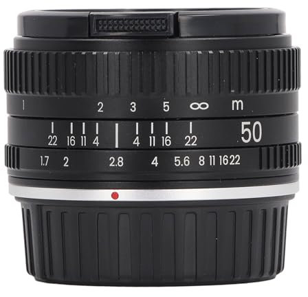 F Mount Kameraobjektiv, 50 Mm F1,7 Objektiv mit Großer Blende und Manueller Fokussierung, Vollformat Porträtobjektiv für Spiegellose DSLR Kameras mit F Mount, Standard