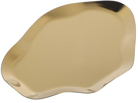 KITANDOVE Servierplatte Aus Edelstahl Schmuckschale Mit Ringhalter Schmucktablett Für Ohrringe Aufbewahrungsschale Für Schmuck