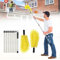 2-in-1 Gutter Cleaning Tools,8 Pole Gutter Cleaning Brush Roofing Tool,Extendable Gutter Cleaning Brush Tools,310CM Telescopic Gutter Cleaner for Cleaning Leaves Debris Window & Gutter (Yellow)