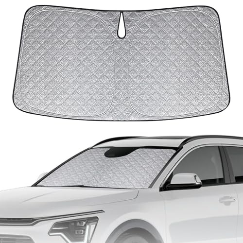 Parasol de Ventana Delantera de Coche Compatible con Kia Niro 2021-2025, Parasol para Parabrisas de Coche en el Interior Plegable, Protección UV Reflectante