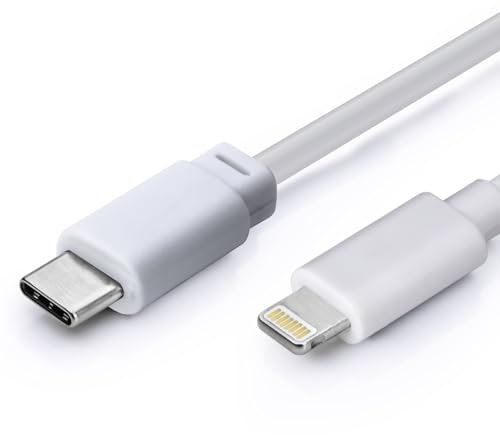 Status USB C to 8-Pin Charge Cable, Fast Charger, 1M Durable, 5w Fast Charging Cable, High-Speed Data Sync, White, (Pack of 1), CT8P1MPVCWL10