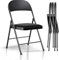 Asdsed Klappstühle 4er Set, Hochbelastbare Klappstuhl Gepolstert, Vormontiert, 204KG Tragkraft, Metall-Klappstuhl für Innen- und Außenbereich, Veranstaltungen, Büro, Garten, Schlafzimmer
