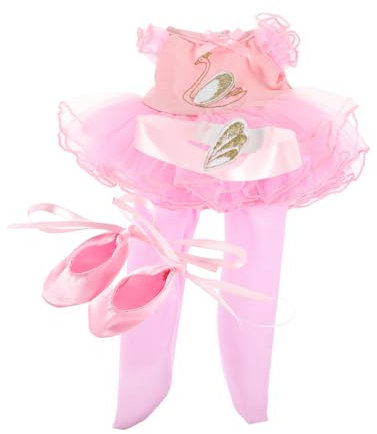 Milisten 1 Satz Puppenballettkostüm Formelle Kleidung für wiedergeborene Puppen Babypuppenkleidung Puppen Ballettkleid Ballettanzug für Puppen Ballerina-Accessoires für Mädchen Ballettrock
