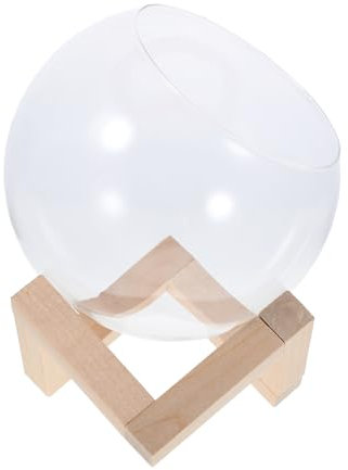 BESPORTBLE Terrarium Végétal Pots De Plantes Mignons Vase Hydroponique Sable De Hamster Micro Jardinière Paysagère Poussière De Chinchilla Affichage De La Couronne Un Verre Transparent