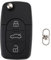 eMagTech 3 Buttons Remote Key 4D0837231A Folding Key Compatible with Audi A3 A4 A6 A8, 433MHZ ID48(Without Batteries)