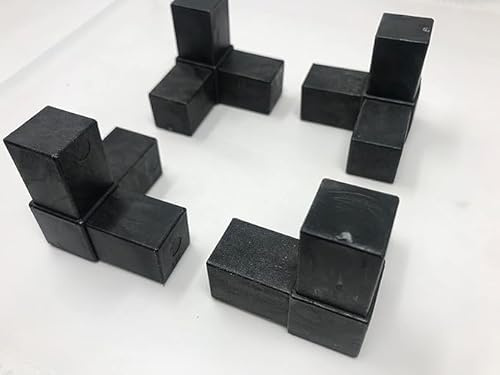 4x Steckverbinder Vierkantrohr 20x20x1,5 schwarz Rohrverbinder Quadratrohr Alu