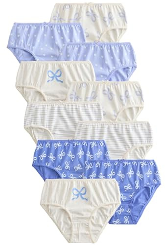 NEXT Mädchen 10er-Pack Unterhosen Blue Bow Numeric_86-Numeric_92