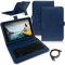 NAUCI Tablet Hülle kompatibel mit Tabwee T90 / W90 Tasche Tastatur Bluetooth Keyboard QWERTZ Schutzhülle Cover Schutz Case, Farben:Blau