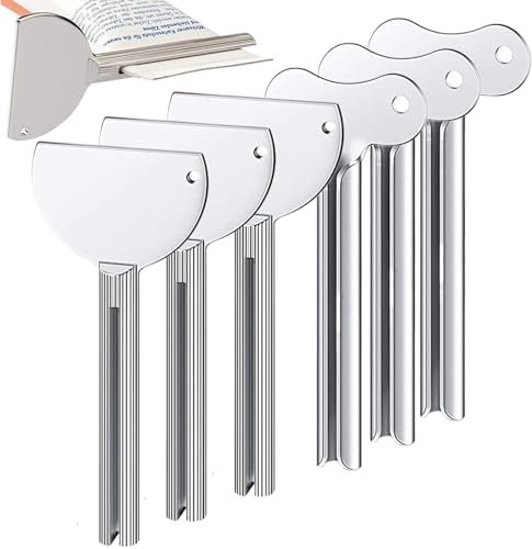 Tube Key Squeezer, Set of 6 Toothpaste Squeezers Dispensers, Adorable Compact Tube Wringer Roller Tool, Paint Hair Color Cream, Easy Dispenser for Bathroom and Art Use, Kids